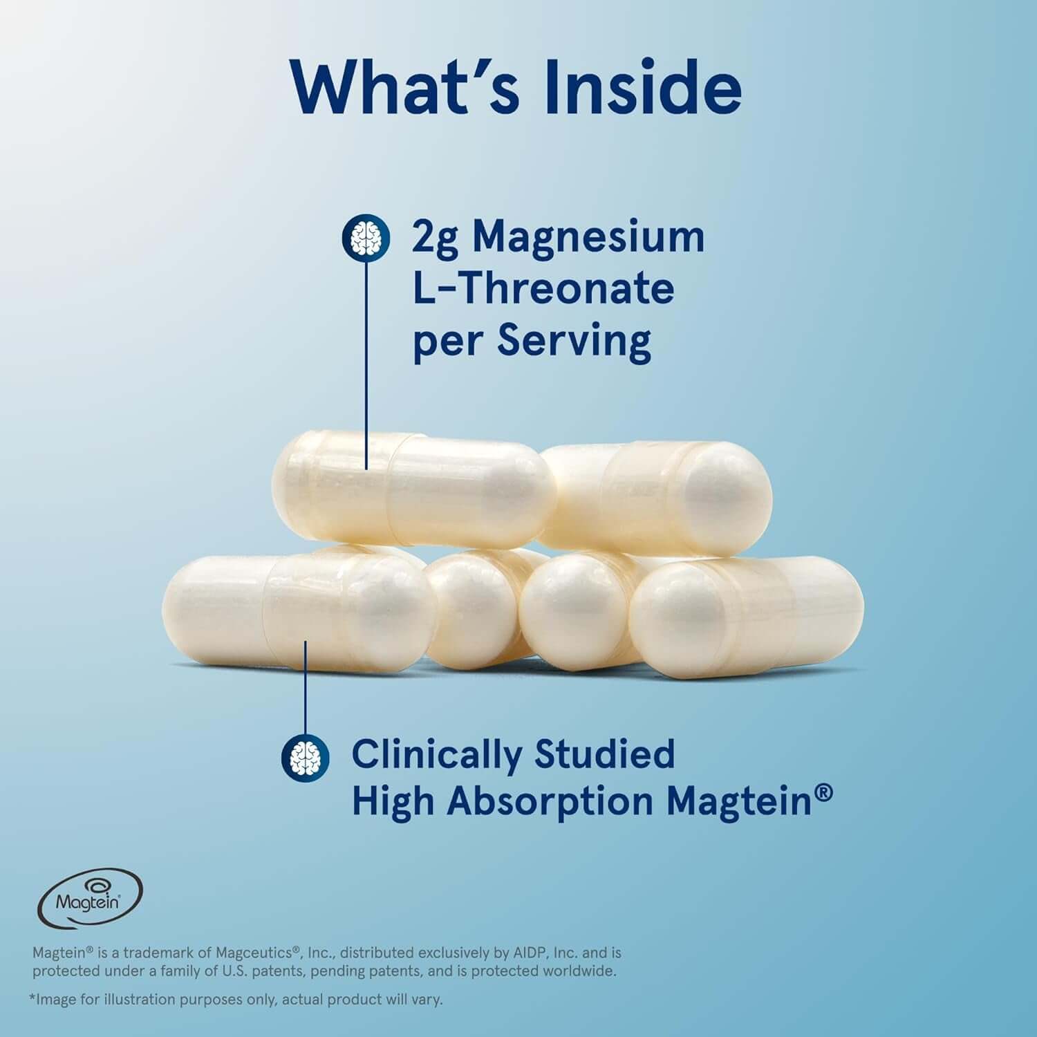 Jarrow Formulas Magnesium L - Threonate, Magmind Magtein Brain Supplements for Memory Support, 90 Veggie Capsules, up to a 30 Day Supply - Vitamen Store