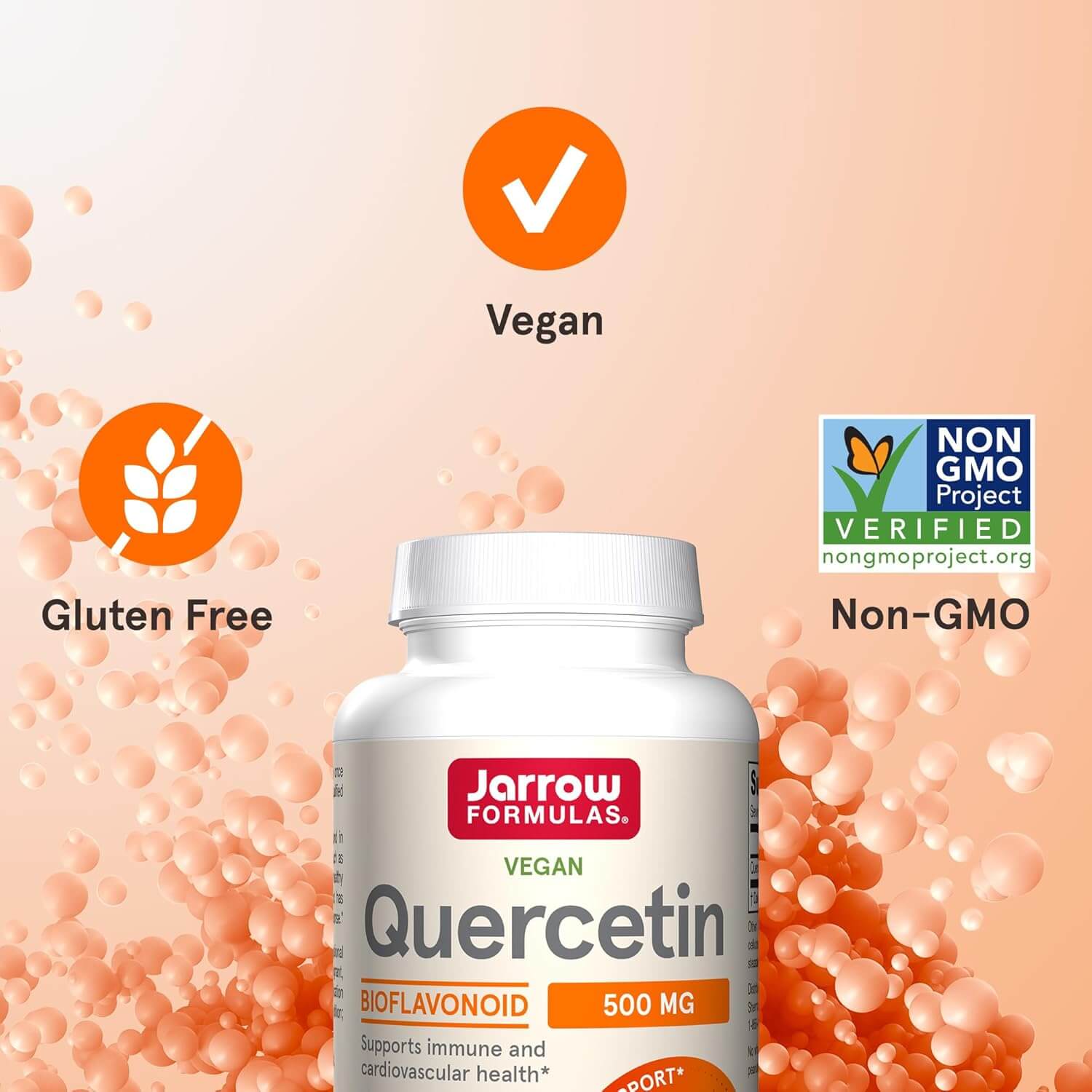 Jarrow Formulas Quercetin, for Cardiovascular Support, 500mg, 200 Capsules - Vitamen Store