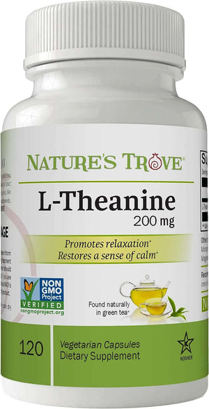 L - Theanine 200Mg by Nature'S Trove - 120 Vegetarian Capsules - Vitamen Store