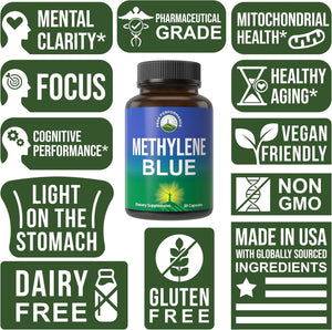 Methylene Blue USP Grade Capsules with Vitamin C Ester 30 Capsules - Vitamen Store