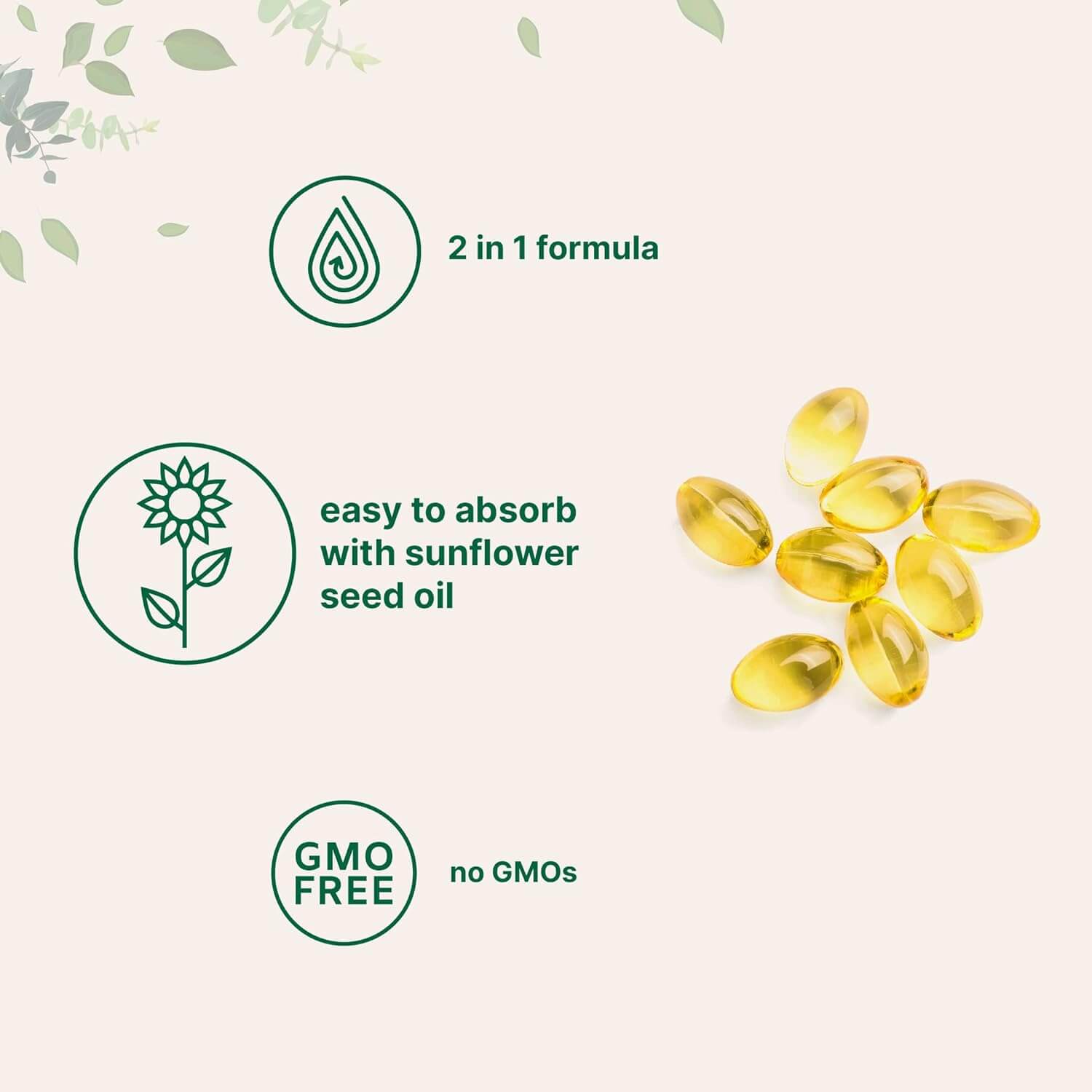 Micro Ingredients Vitamin D3 5000 IU with K2 100 Mcg, 300 Soft - Gels - Vitamen Store