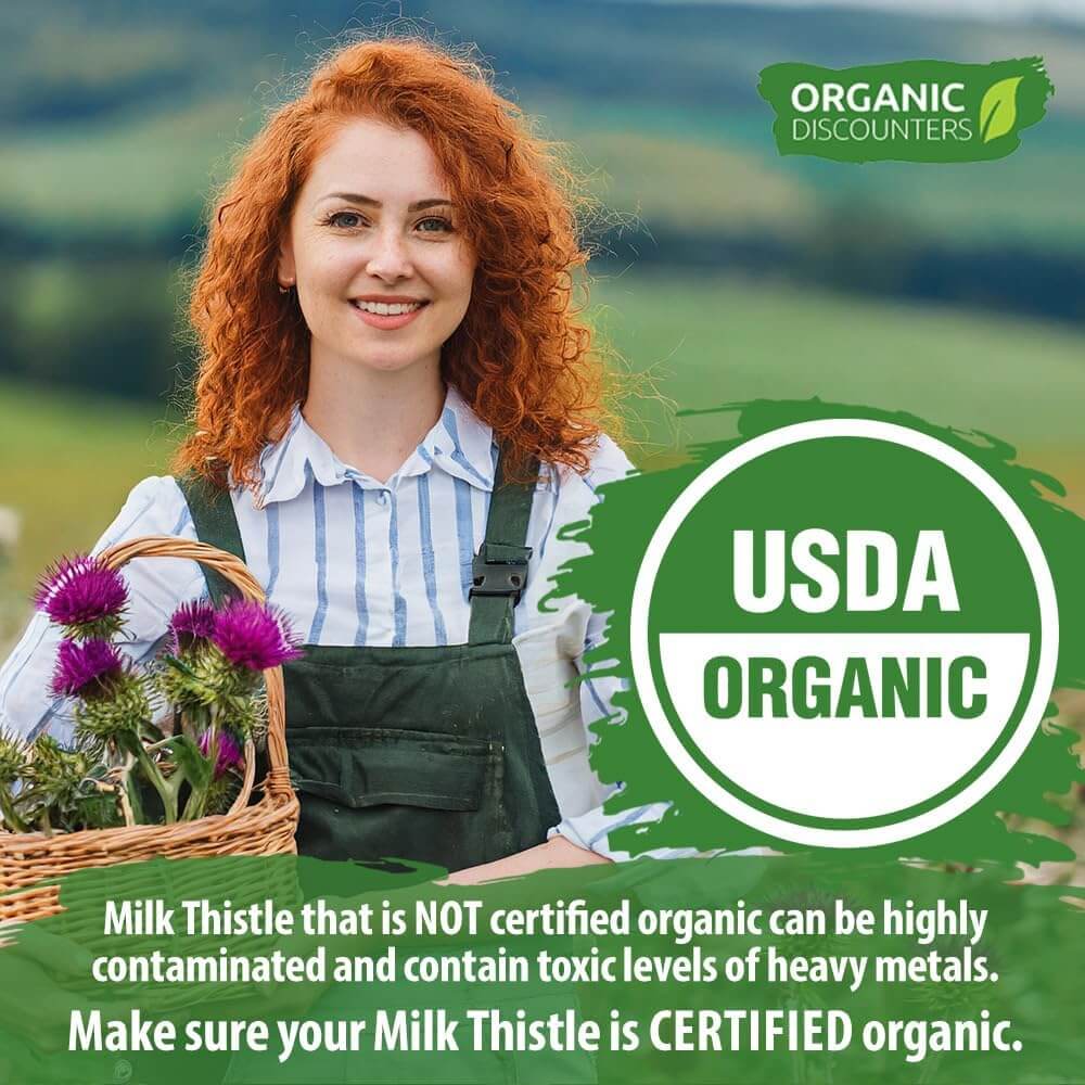 Milk Thistle Capsules, 280 Count, 7500 Mg Strength, Potent 30:1 Extract, USDA Certified Organic, Rich in Silymarin Flavonoids, Vegan, Non - Gmo and All - Natural - Vitamen Store