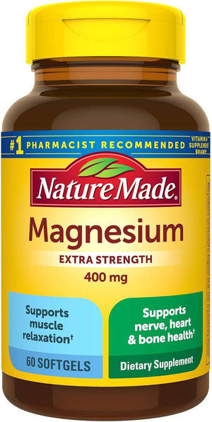 Nature Made Extra Strength Magnesium Oxide 400 mg – 60 Softgels (60‑Day Supply) - Vitamen Store
