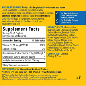 Nature Made Glucosamine Chondroitin Complex with MSM, 120 Caplets, 60 Day Supply - Vitamen Store