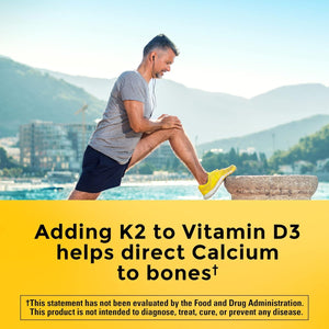 Nature Made Vitamin D3 K2 Gummies, Vitamin D3 5000 IU per Serving, Bone, Teeth, Muscle, Immune Health Support, 50 Vitamin D + K2 Gummy Vitamins, 25 Day Supply - Vitamen Store