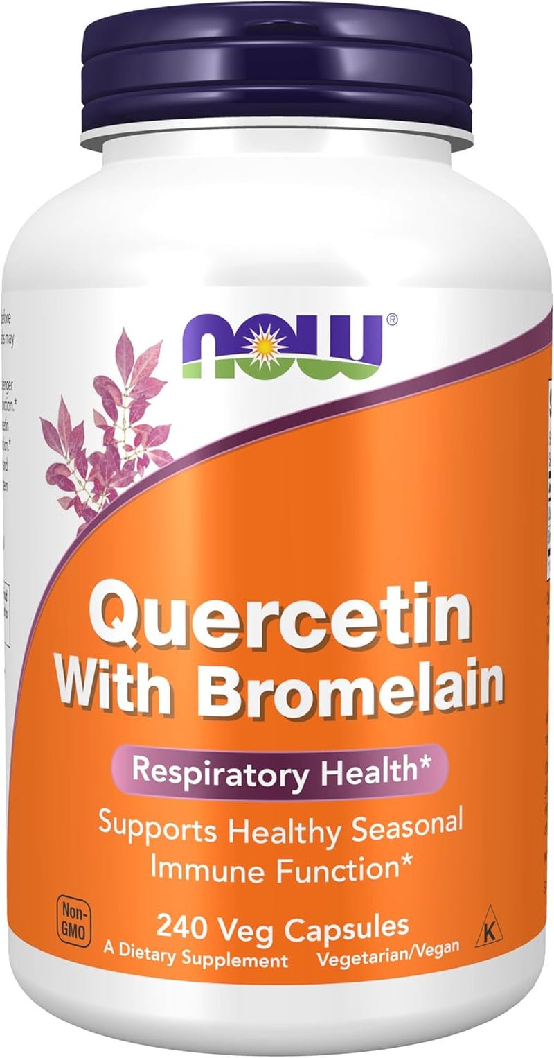 NOW Foods Quercetin with Bromelain - 240 Veg Capsules - Vitamen Store