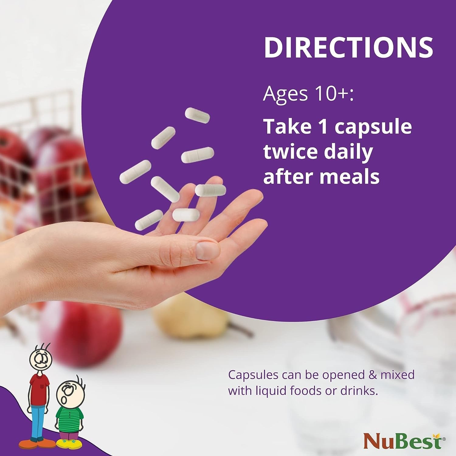 Nubest Tall 10+ - Height Growth Supplement for Children (10+) & Teens Who Drink Milk Daily, Height Growth Pills with Calcium, Vitamins & Minerals - Helps Height Increase - 12 Pack | 12 Month Supply - Vitamen Store