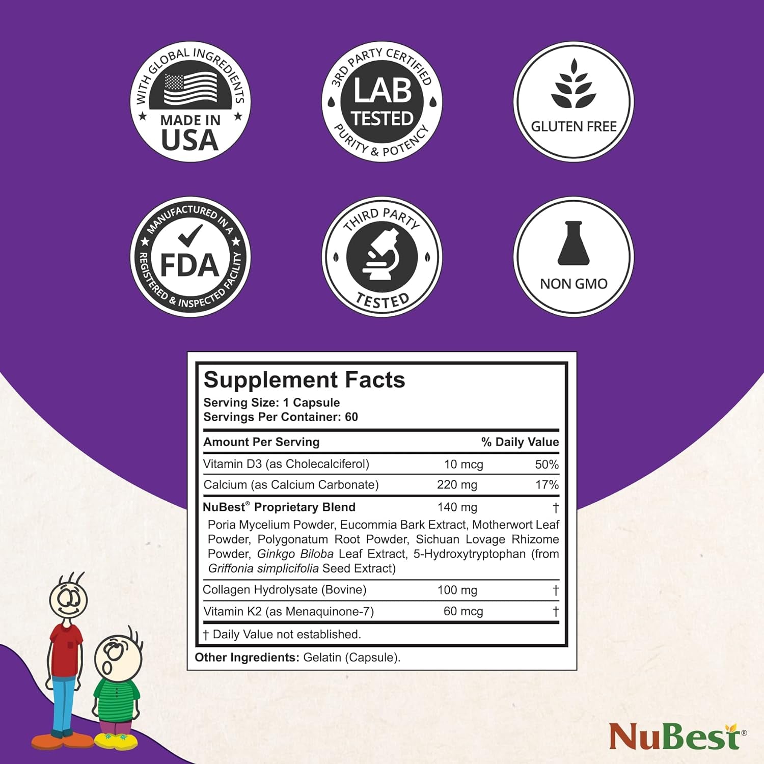 Nubest Tall 10+ - Height Growth Supplement for Children (10+) & Teens Who Drink Milk Daily, Height Growth Pills with Calcium, Vitamins & Minerals - Helps Height Increase - 12 Pack | 12 Month Supply - Vitamen Store