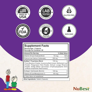 Nubest Tall 10+ - Height Growth Supplement for Children (10+) & Teens Who Drink Milk Daily, Height Growth Pills with Calcium, Vitamins & Minerals - Helps Height Increase - 12 Pack | 12 Month Supply - Vitamen Store