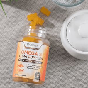 Omega 3 Fish Oil Gummies Tasty Natural Orange Flavor Extra Strength Dha & Epa - Natural Brain Support and Joints Support, Delicious Gummy Vitamin for Men & Women - 120 Gummies - Vitamen Store