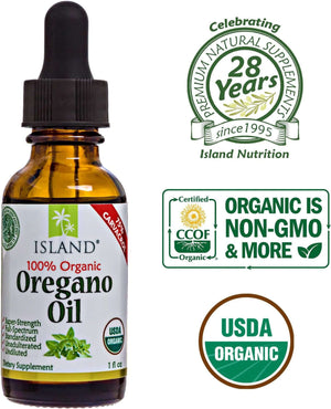 Oregano Oil Organic Liquid Drops - 100% Pure & Undiluted - Usda - Certified Organic (1 Oz) 75% Carvacrol - Grown in Spain - Immune Support Supplement with Oil of Oregano. - Vitamen Store