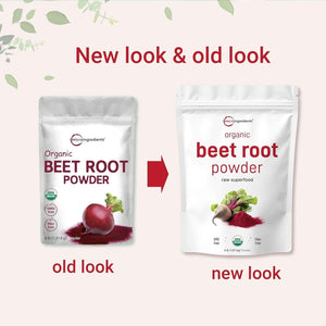 Organic Beet Root Powder, 4 Pounds | Cold Pressed, Water Soluble, High Concentrated Raw Beet Supplement | Superfood Drink Mix | Non - Gmo, Vegan Friendly, Plant Based - Vitamen Store