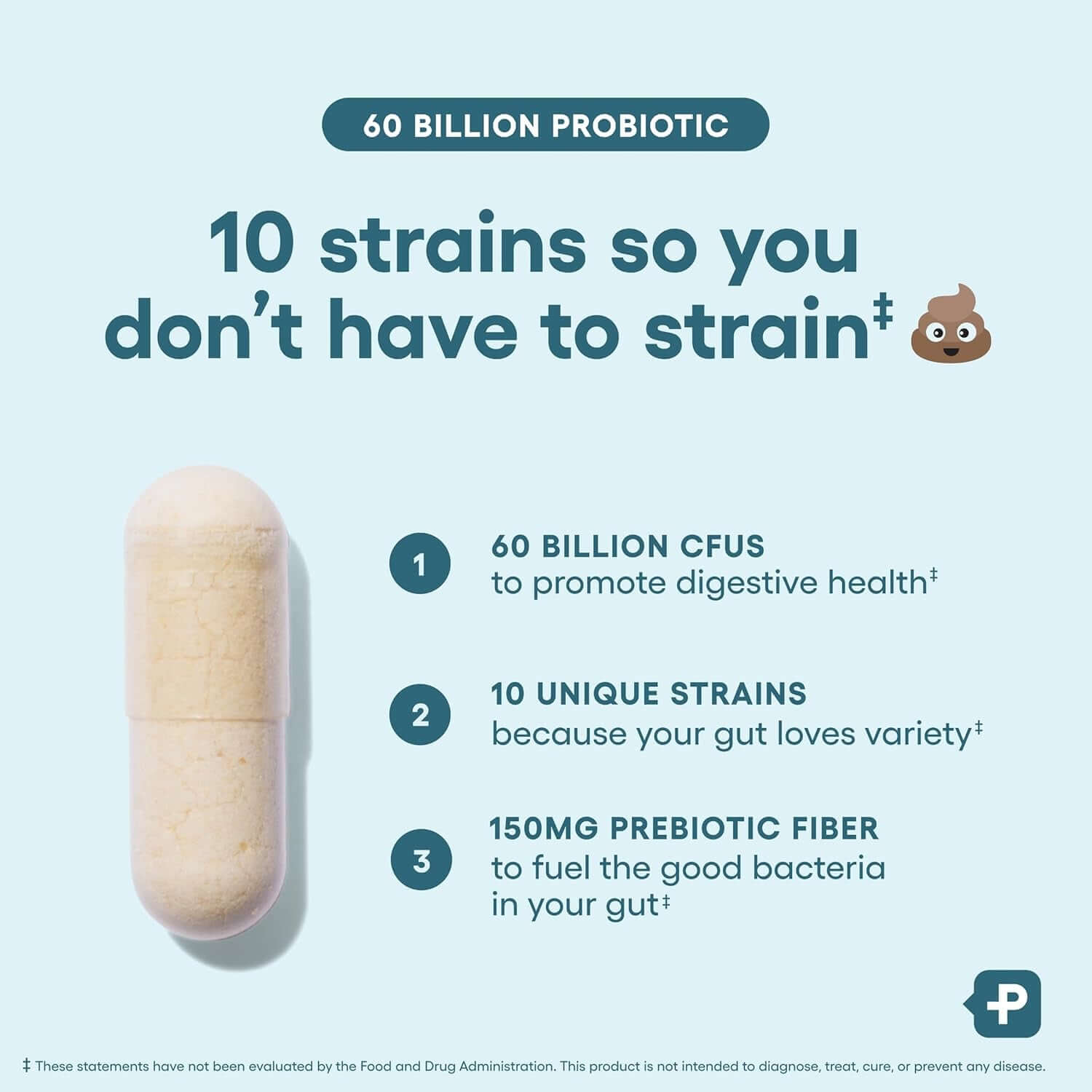Physician'S CHOICE Probiotics 60 Billion CFU - 10 Strains + Organic Prebiotics - Immune, Digestive & Gut Health - Supports Occasional Constipation, Diarrhea, Gas & Bloating - for Women & Men - 60Ct - Vitamen Store