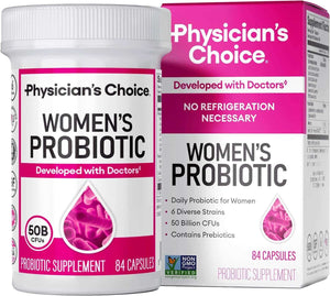 Physician'S Choice Probiotics for Women - PH Balance, Digestive, UT, & Feminine Health - 50 Billion CFU - 6 Unique Strains for Women - Organic Prebiotics, Cranberry Extract+ - Womens Probiotic - 84 CT - Vitamen Store
