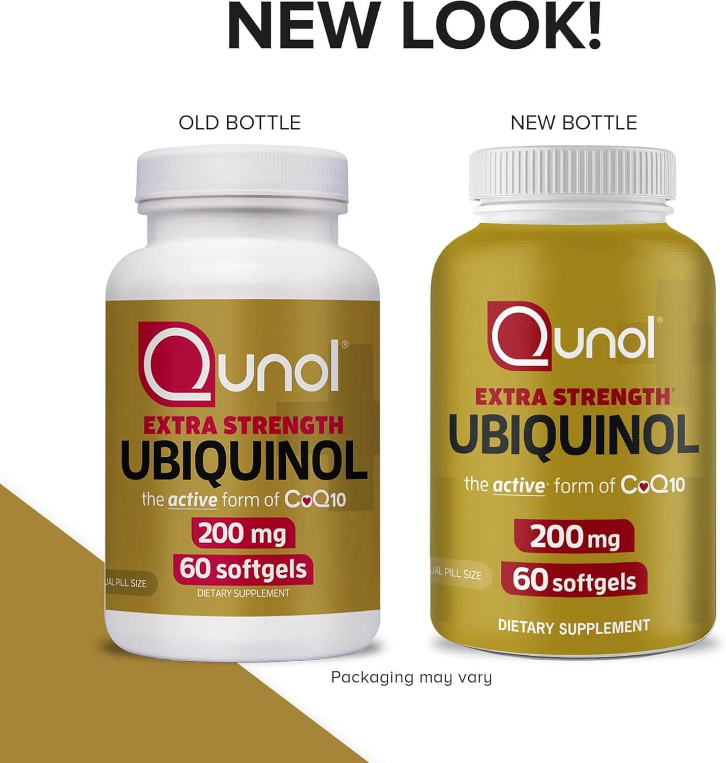 Qunol Ubiquinol Coq10 200Mg Softgels, Powerful Antioxidant for Heart and Vascular Health, Essential for Energy Production, Natural Supplement Active Form of Coq10, 120 Softgels (60 Count, Pack of 2) - Vitamen Store