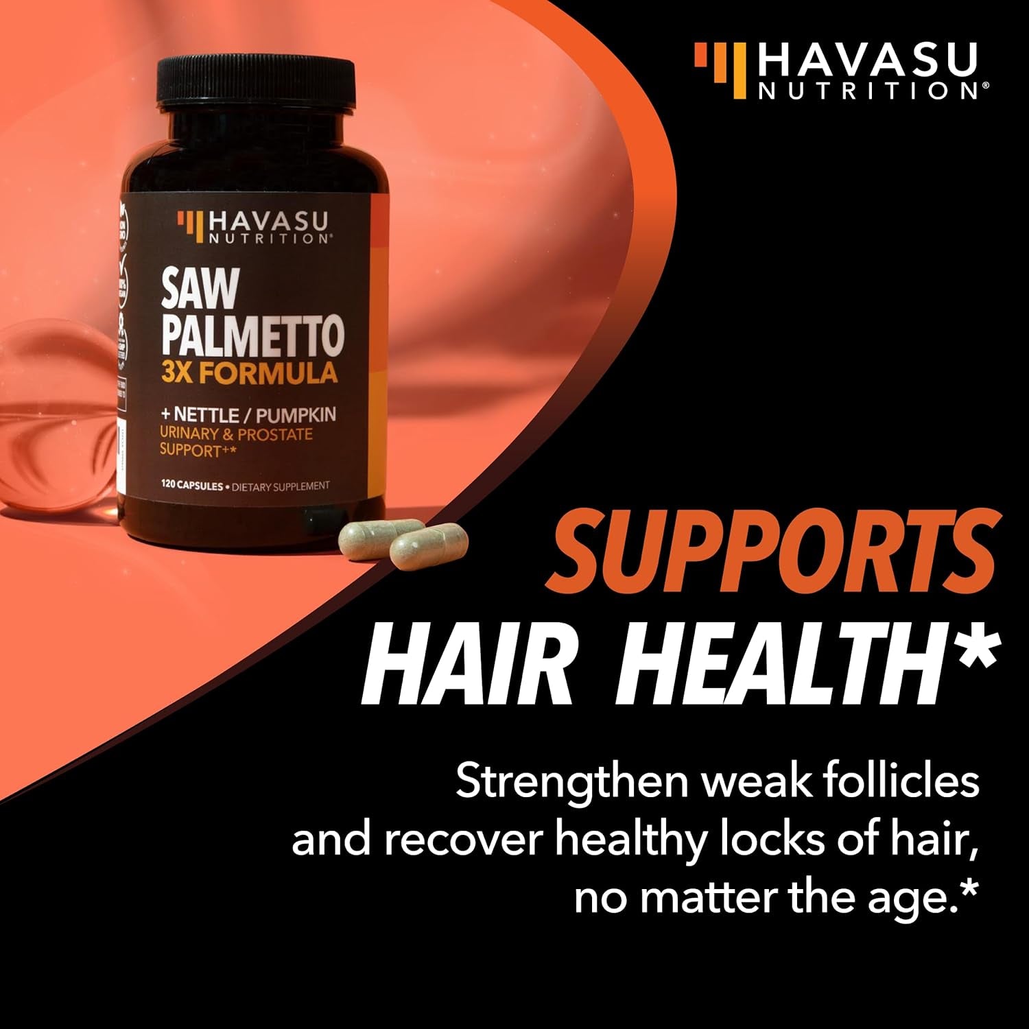 Saw Palmetto Supplement with Stinging Nettle & Pumpkin Seed Extract – Vegan, Non - GMO – 60 Capsules - Vitamen Store