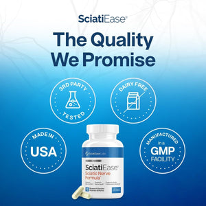 Sciatic Nerve Health Support Supplement - Nerve Support Formula with Alphapalm, Pea, Vitamin B Complex, Alpha Lipoic Acid 300Mg - 120 Capsules - Vitamen Store