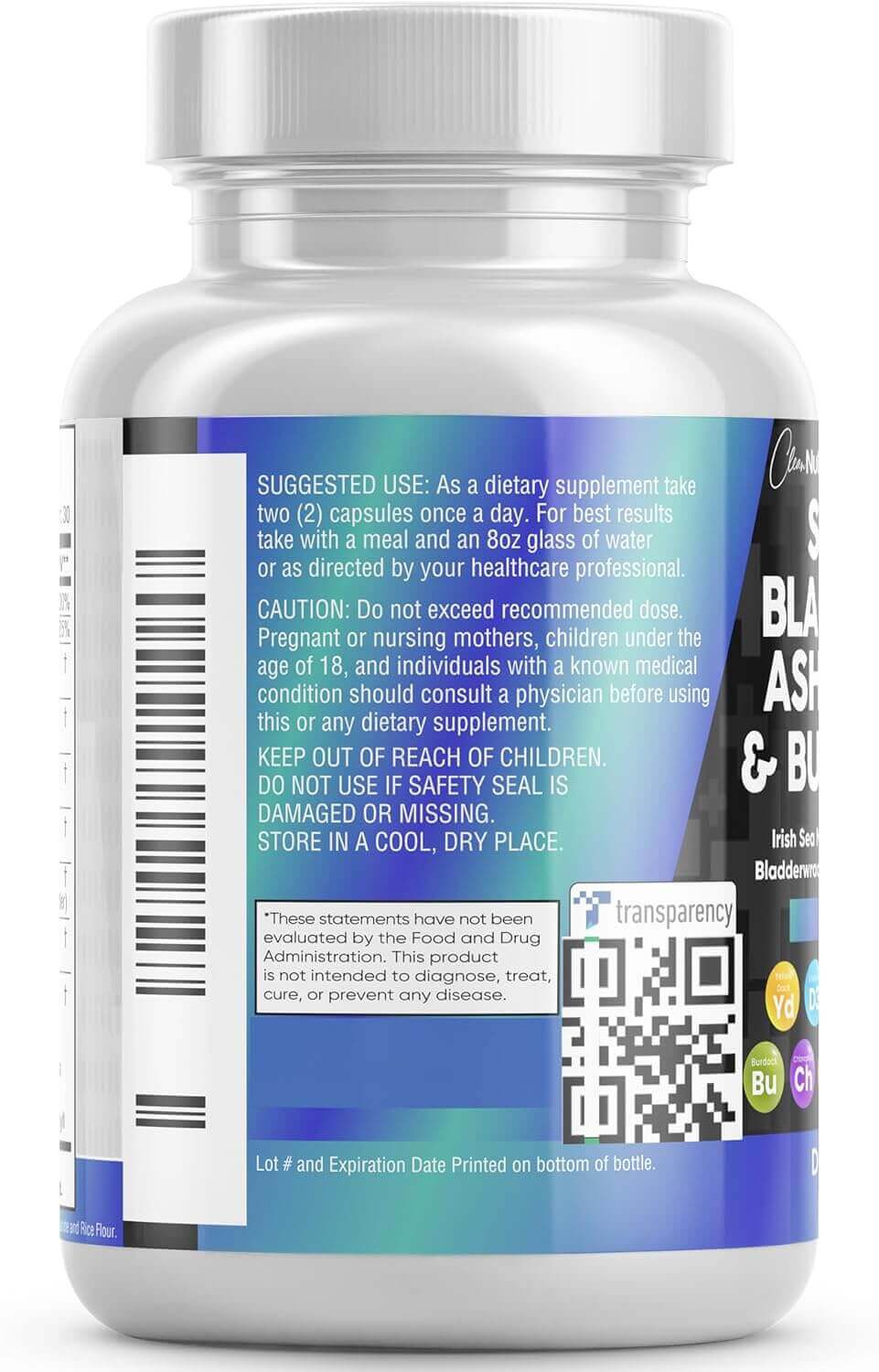 Sea Moss 3000Mg Black Seed Oil 2000Mg Ashwagandha 1000Mg Turmeric 1000Mg Bladderwrack 1000Mg Burdock 1000Mg & Vitamin C & D3 with Elderberry Manuka Dandelion Yellow Dock Iodine Chlorophyll ACV - Vitamen Store