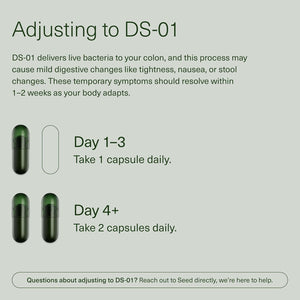 Seed DS - 01 Daily Synbiotic - Prebiotic and Probiotic - Vegan & Shelf - Stable - 60 Capsules - Vitamen Store