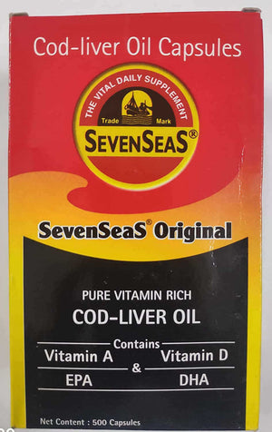 Seven Seas Cod Liver Fish Oil 500 Capsules - Vitamen Store