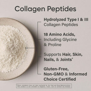 Sports Research Collagen Peptides for Women & Men, Unflavored, 16 Oz., Hydrolyzed Type 1 & 3 Collagen Powder Protein Supplement for Healthy Skin, Nails, Bones & Joints - Vitamen Store