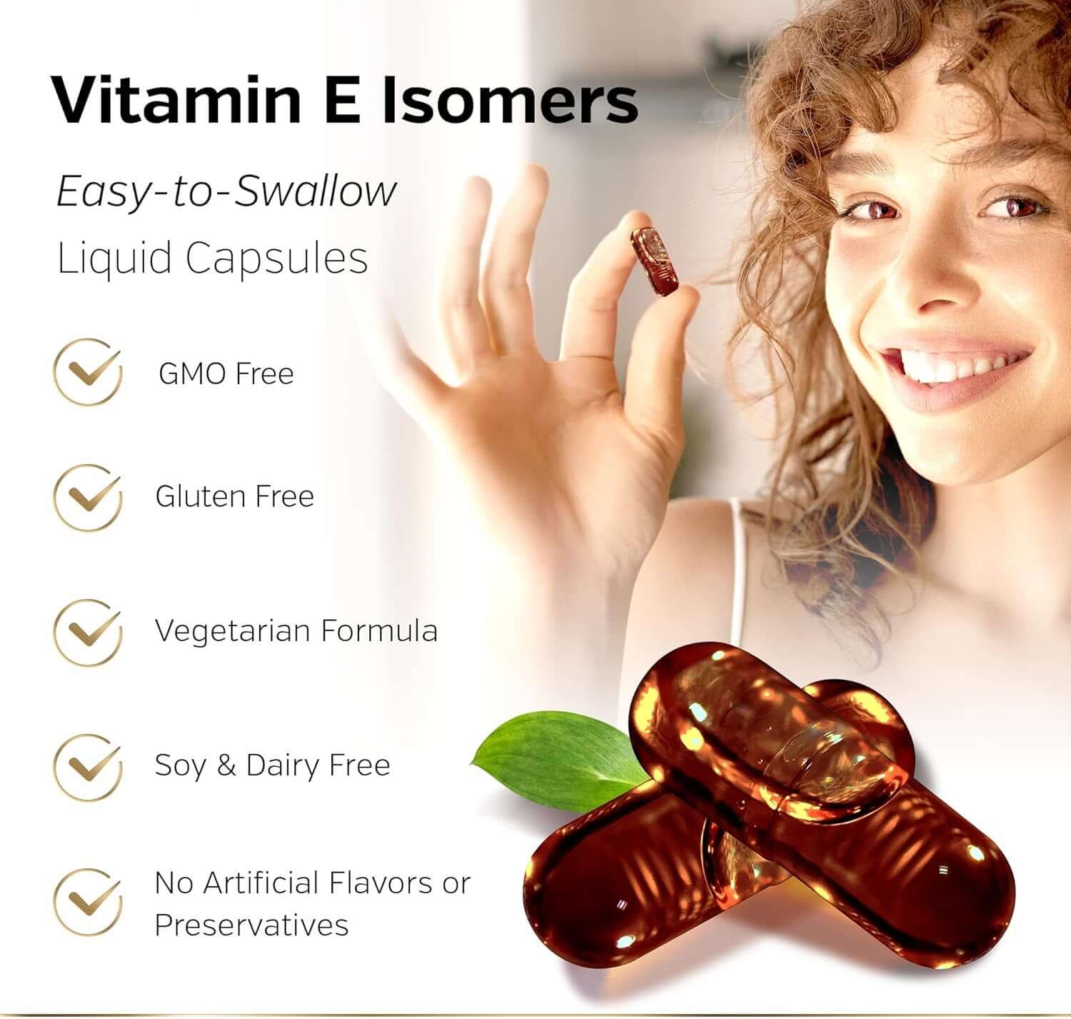 Sunergetic Premium Annatto Tocotrienol Supplement – with Deltagold – Tocotrienols Vitamin E 300 Mg – Supports Liver, Immune & Heart Health - Delta + Gamma Tocotrienols (30 Liquid Capsules) - Vitamen Store