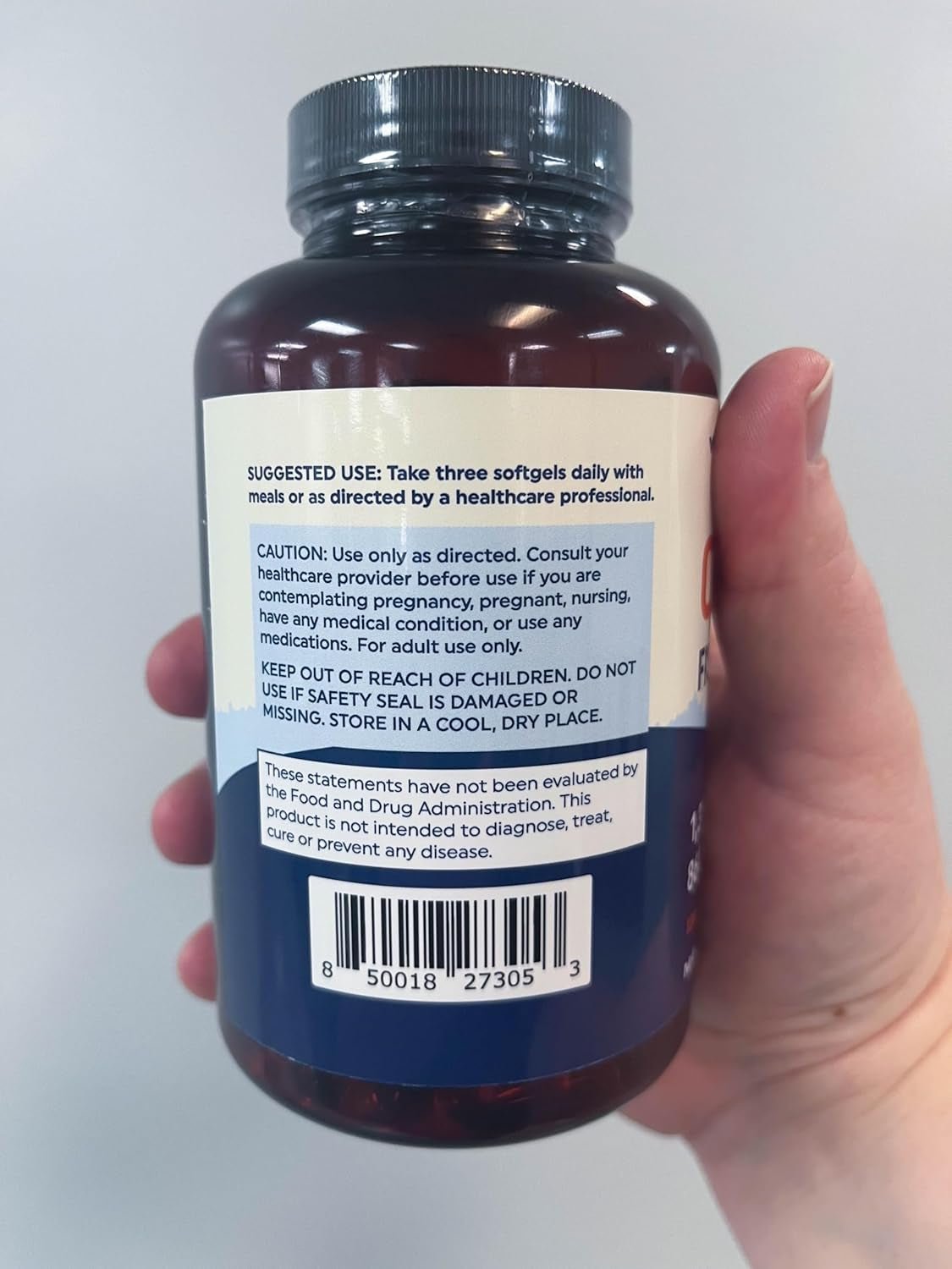 Triple Strength Omega - 3 Fish Oil 3600 mg – 1300 mg EPA and 860 mg DHA – Wild - Caught Burpless Fish Oil – 120 Softgels - Vitamen Store