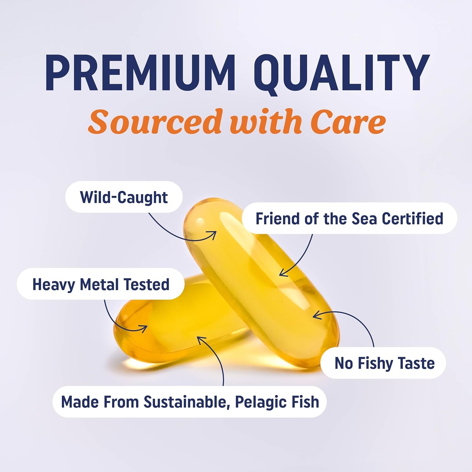 Triple Strength Omega - 3 Fish Oil 3600 mg – 1300 mg EPA and 860 mg DHA – Wild - Caught Burpless Fish Oil – 120 Softgels - Vitamen Store