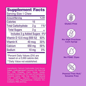Viactiv Calcium +Vitamin D3 Supplement Soft Chews, Caramel, 60 Chews - Calcium Dietary Supplement for Bone Health - Vitamen Store