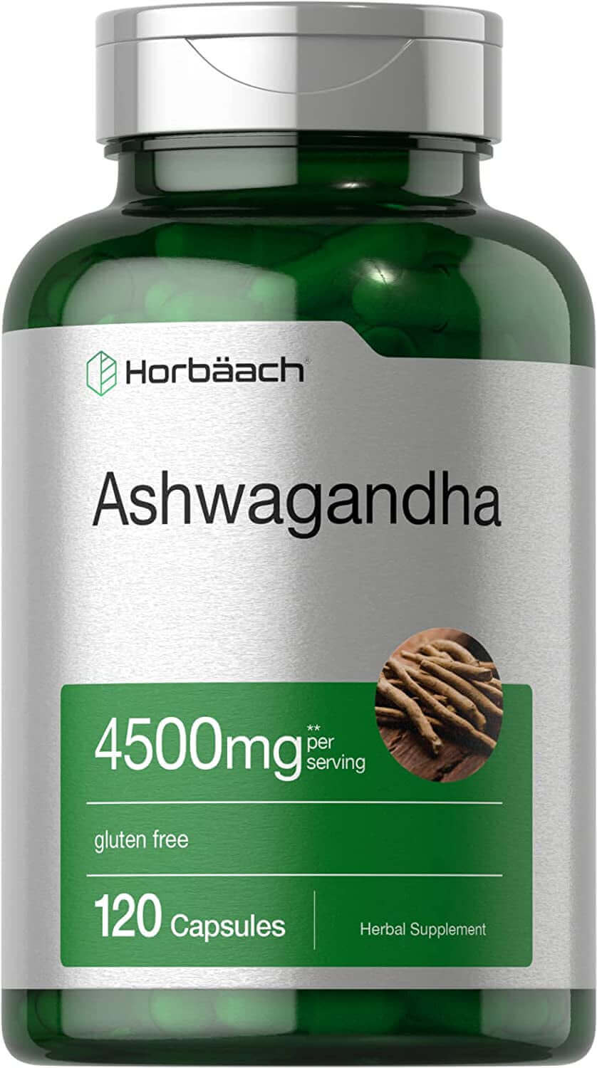 Ashwagandha Capsules | 120 Count | Maximum Strength | Gluten Free | by Horbaach - vitamenstore.com