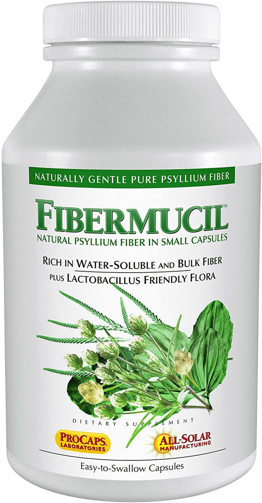 Andrew Lessman Fibermucil 180 Capsules –Psyllium Husk Powder. Gently Promotes Regularity and Digestive Health. Rich in Fiber. Gentle, Easy and Effective. No Additives. Small Easy to Swallow Capsules