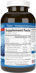 Carlson Super DHA Gems - 500 Mg DHA Supplements, 640 Mg Fatty Acids, Norwegian Fish Oil Concentrate, Wild-Caught, Sustainably Sourced Fish Oil Capsules, 240 Softgels - vitamenstore.com