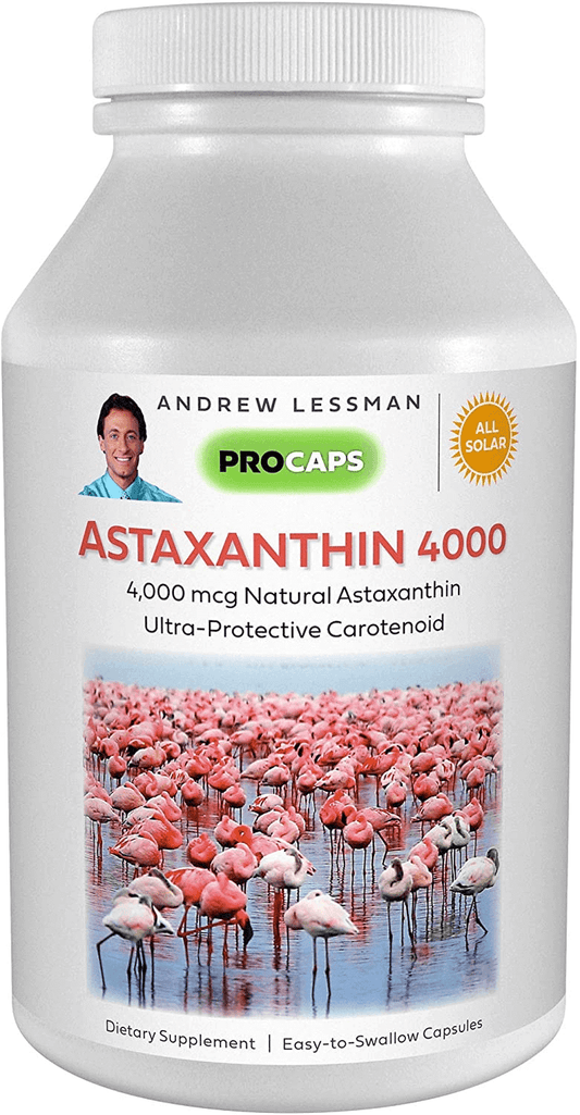 Andrew Lessman Astaxanthin 360 Softgels - 4000 Mcg Natural Astaxanthin, Powerful Anti-Oxidant Carotenoid. Protection for Eyes, Heart, Skin and More. No Additives. Easy to Swallow Softgels - vitamenstore.com