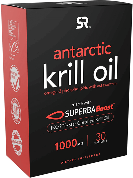 Antarctic Krill Oil with Omega-3S EPA & DHA + Astaxanthin | IKOS 5-Star Certified & Non-Gmo Verified (30 Softgels) - vitamenstore.com