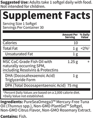 Garden of Life Dr. Formulated Once Daily 1000Mg DHA Fish Oil + DPA in Triglyceride Form Softgels, Single Source Omega 3 Supplement for Ultimate Eye, Brain & Heart Health, Lemon, 30 Count - vitamenstore.com