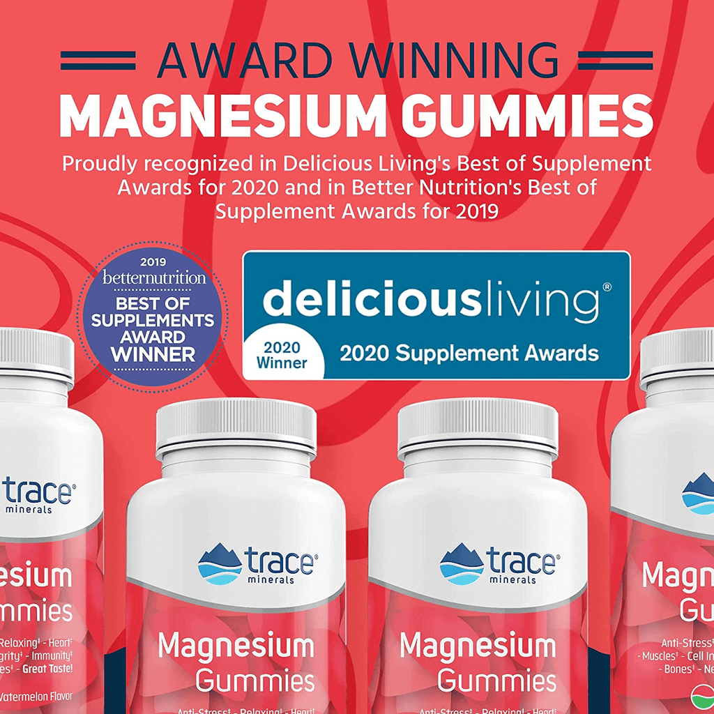 Magnesium Stress Relief Gummies (120 Ct) | Easy to Take Magnesium Citrate | Natural Calming Sleep Aid, Muscle Relaxer, Mood & Digestive Support Supplement | Great for Kids & Adults (Peach Flavor)