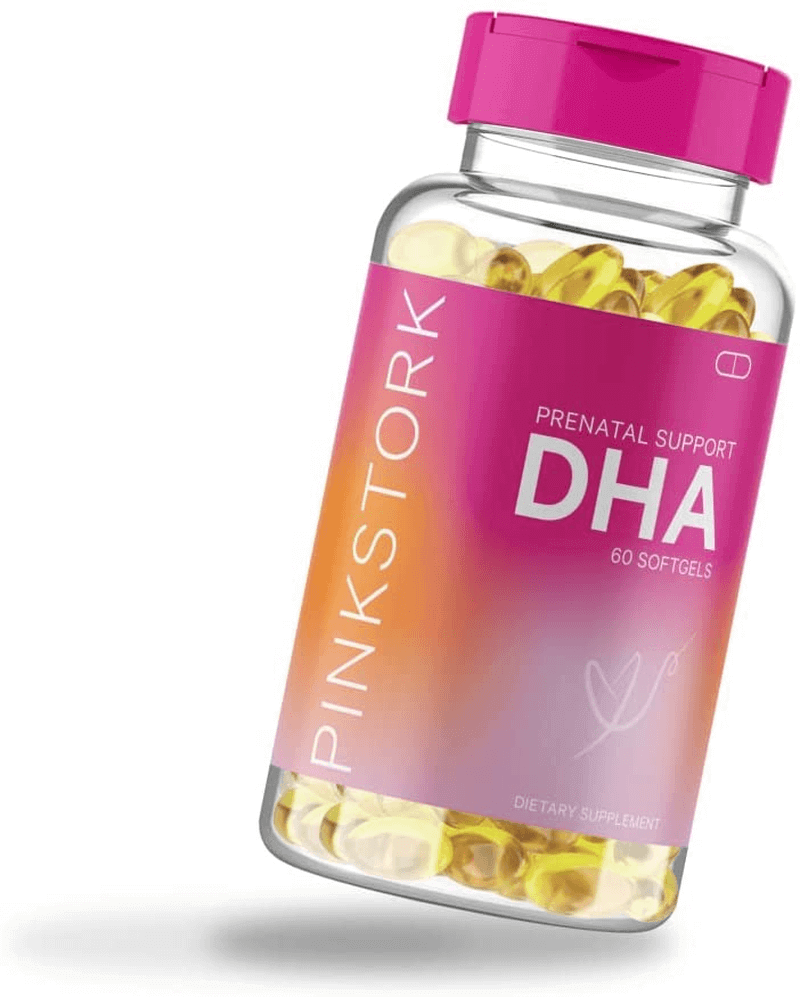 Pink Stork DHA: Prenatal DHA Multivitamin, Enhances Baby’S Brain + Nervous System Development, Support from Prenatal Vitamins + Omega 3 + Fish Oil, Women-Owned, 60 Capsules - vitamenstore.com