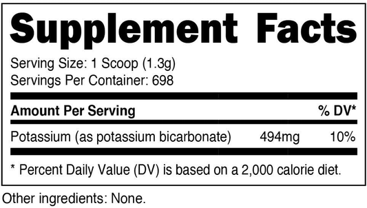 Nutricost Potassium Bicarbonate Powder 2 LB - Gluten Free, Non-GMO - vitamenstore.com