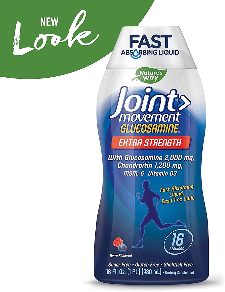 Joint Movement Glucosamine Fast Absorbing, 16 Day Supply, 16 Ounces (480 mL), Natural Berry (Packaging May Vary) - Vitamenstore.com