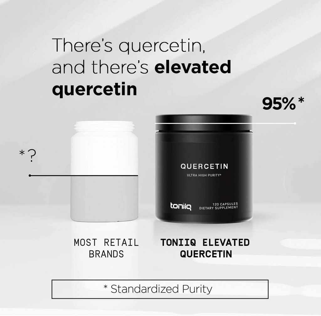 Ultra High Purity Quercetin Capsules - 95%+ Highly Purified and Highly Bioavailable - 1000mg Per Serving - 120 Capsules Quercetin Supplement - Vitamenstore.com