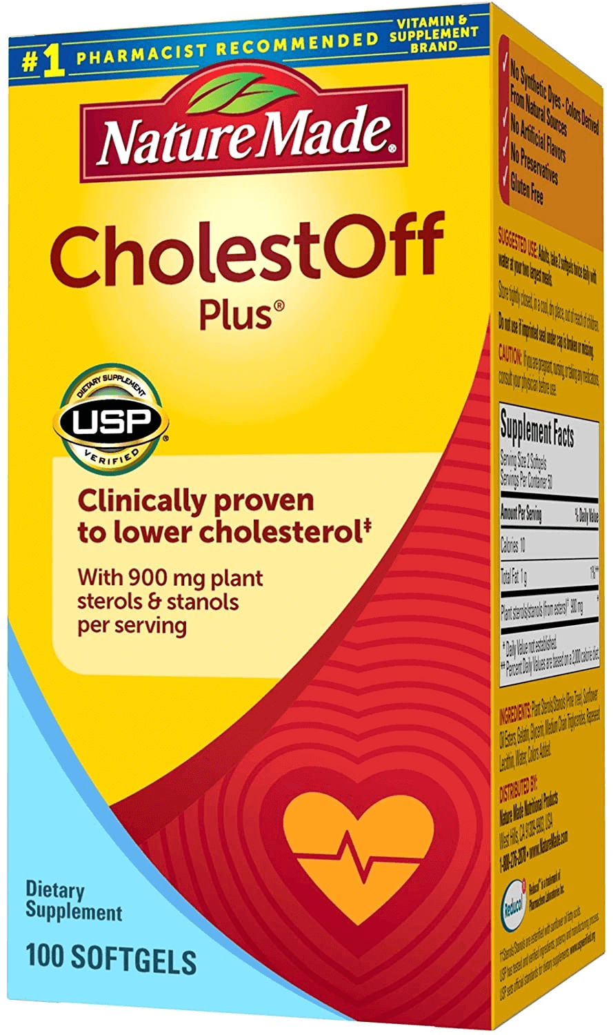 Nature Made Cholestoff plus Softgels, 100 Count for Heart Health | Free Shipping | Vitamenstore.com