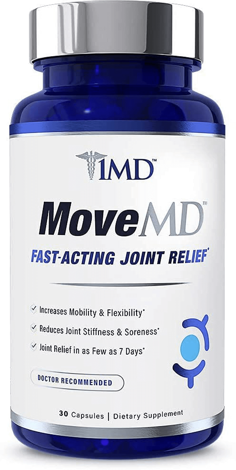 1MD MoveMD - Joint Relief Supplement - Doctor Recommended | with Collagen, Astaxanthin, and More | 30 Capsules - vitamenstore.com