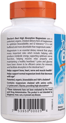 Doctor's Best High Absorption Magnesium Glycinate Lysinate, 100% Chelated, TRACCS, Not Buffered, Headaches, Sleep, Energy, Leg Cramps, Non-GMO, Vegan, Gluten Free, Soy Free, 100 mg, 120 Tablets - vitamenstore.com