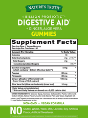 Digestive Aid Gummies | 50 Count | Vegan, Non-GMO & Gluten Free Probiotic Supplement | by Natures Truth - vitamenstore.com