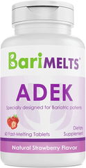 Barimelts ADEK, Dissolvable Bariatric Vitamins, Natural Strawberry Flavor, 60 Fast Melting Tablets - vitamenstore.com