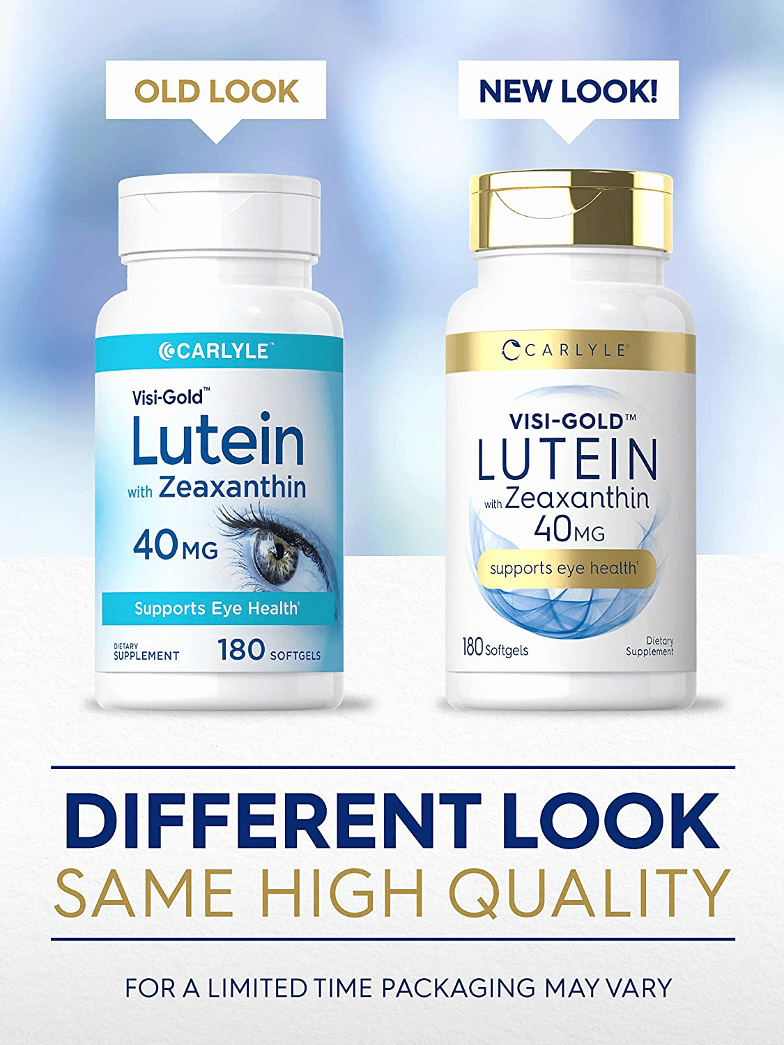 Lutein and Zeaxanthin 40 mg | 180 Softgels | Eye Health Vitamins | Non-GMO & Gluten Free Supplement | by Carlyle - vitamenstore.com