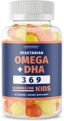 Havasu Nutrition Vegetarian Omega 3-6-9 Gummies + Dha | Supports Brain, Joint, Heart, Eye, and Immune System Function | Non GMO, No Fish, No Krill, Gelatin-Free & Plant-Based (Children) - vitamenstore.com