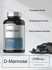 D Mannose Capsules | 2100 Mg | Highest Potency | 120 Count | Non-Gmo & Gluten Free | by Horbaach - vitamenstore.com