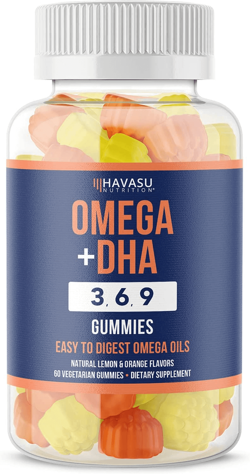 Havasu Nutrition Vegetarian Omega 3-6-9 Gummies + Dha | Supports Brain, Joint, Heart, Eye, and Immune System Function | Non GMO, No Fish, No Krill, Gelatin-Free & Plant-Based (Children) - vitamenstore.com