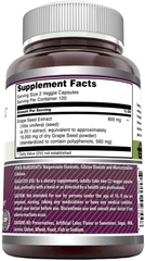 Amazing Formulas Grapeseed Extract 16000 mg Per Serving 240 Veggie Capsules (Non GMO,Gluten Free) - 20:1 Extract Equivalent to Approximately 16,000 mg of Dry Grape Seed Powder - vitamenstore.com